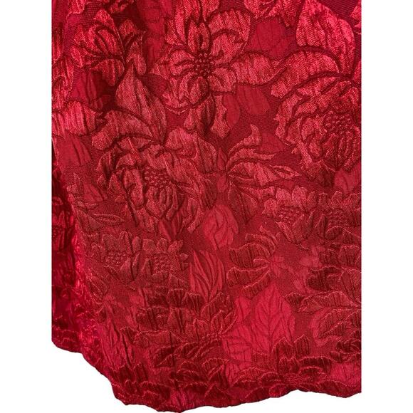 Laura Ashley London Dress Girls Size 6 Red Formal Petticoat Floral Tea Party - Picture 9 of 12